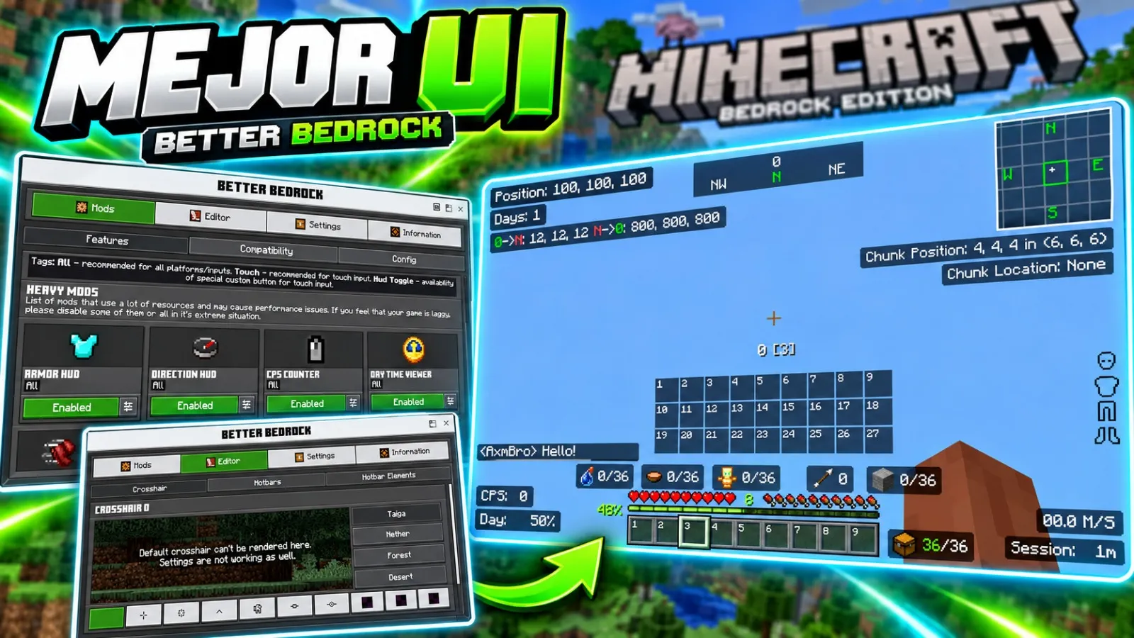 Miniatura de Better Bedrock en español, textura para Minecraft Bedrock