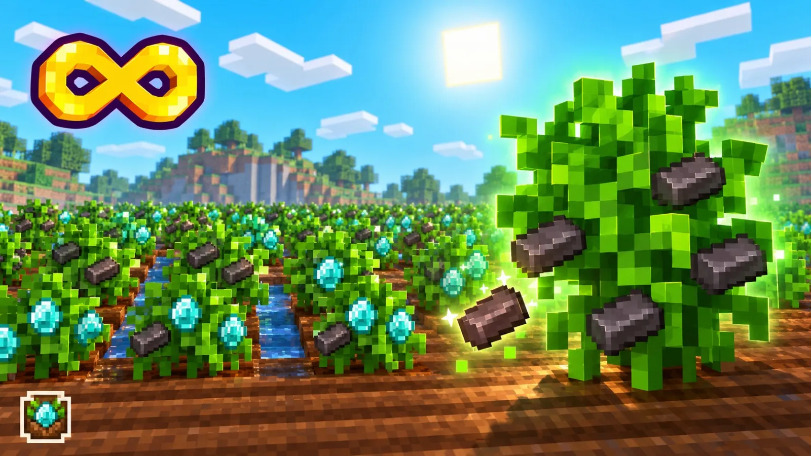 Miniatura de SuperKing Megafarm, addon para Minecraft Bedrock